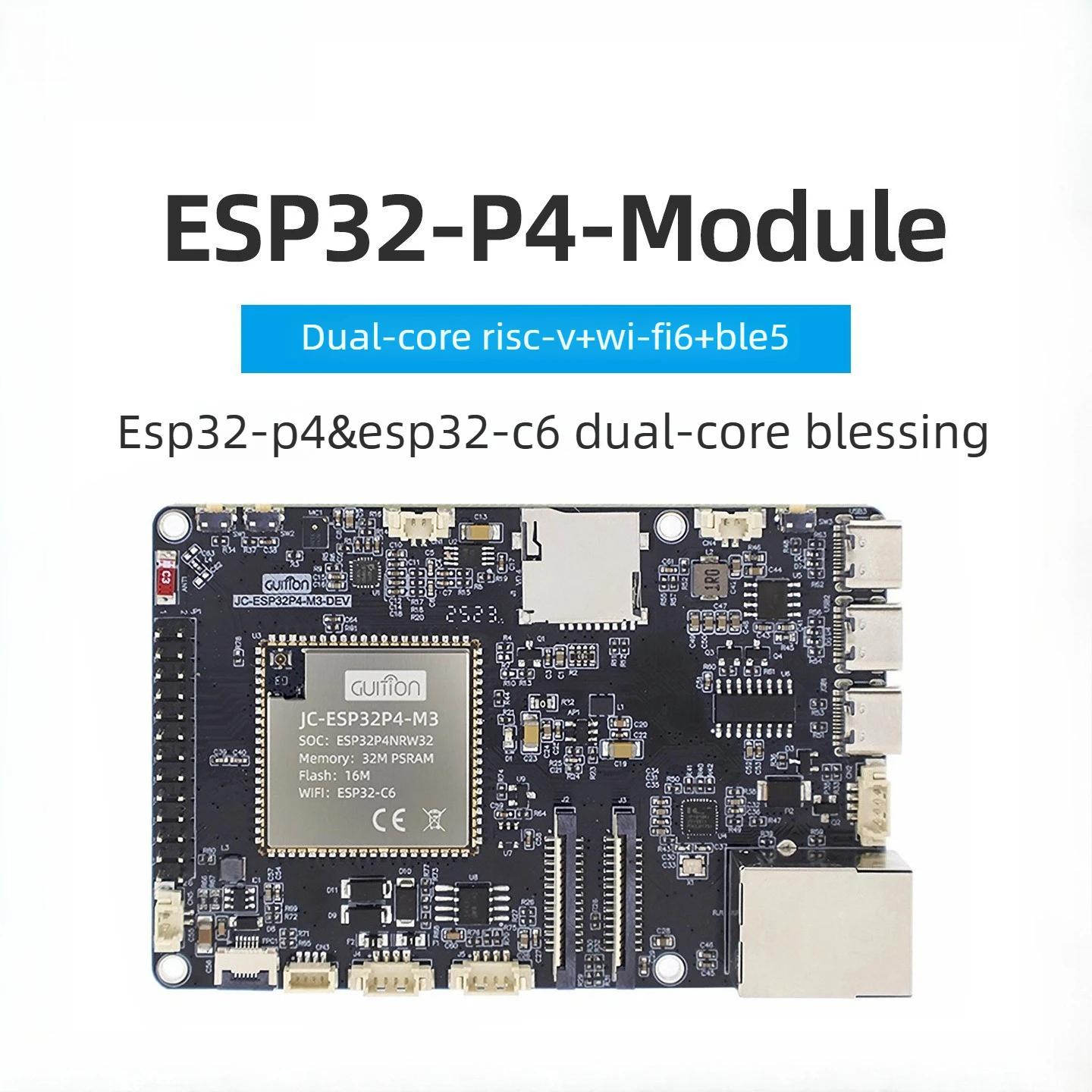 ESP32 P4 Development Board Dual Core RISC V with Ethernet Camera Interface DSI Display for High Performance IoT AI