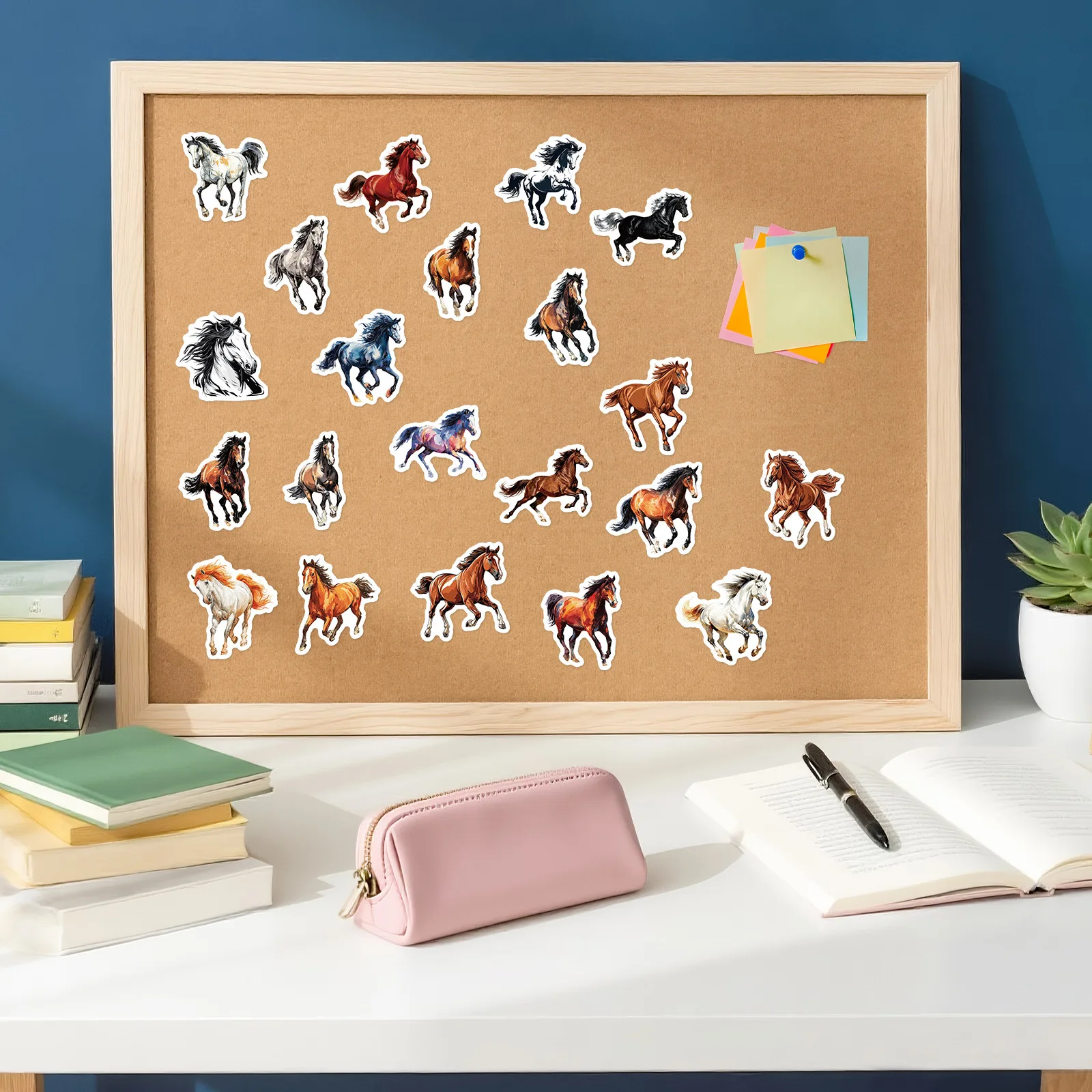 สติกเกอร์ลายการ์ตูนรูปม้า 56 ชิ้น สไตล์กราฟฟิตี้ ตกแต่งเท่ๆ สำหรับสมุดโน้ต มอเตอร์ไซค์ จักรยาน กันน้ำ ของเล่น ของขวัญ