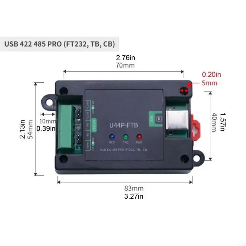 

Advanced USB в RS485 серийный адаптер USB-B DB9 Converter U4P FT1B/U44P FTB N0HC
