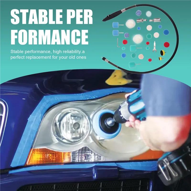 

AUTO 31 шт. мини-полировальные полировальные подушечки, мини-полировальные подушечки для деталей, мини-инструмент для полировки с 1 насадкой с гибким валом