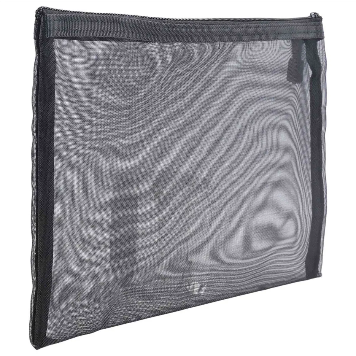 OK 12 Pieces Mesh Bags Black Mesh Zipper Pouch Makeup Bags Cosmetic Travel Organizer Bags Pencil Case