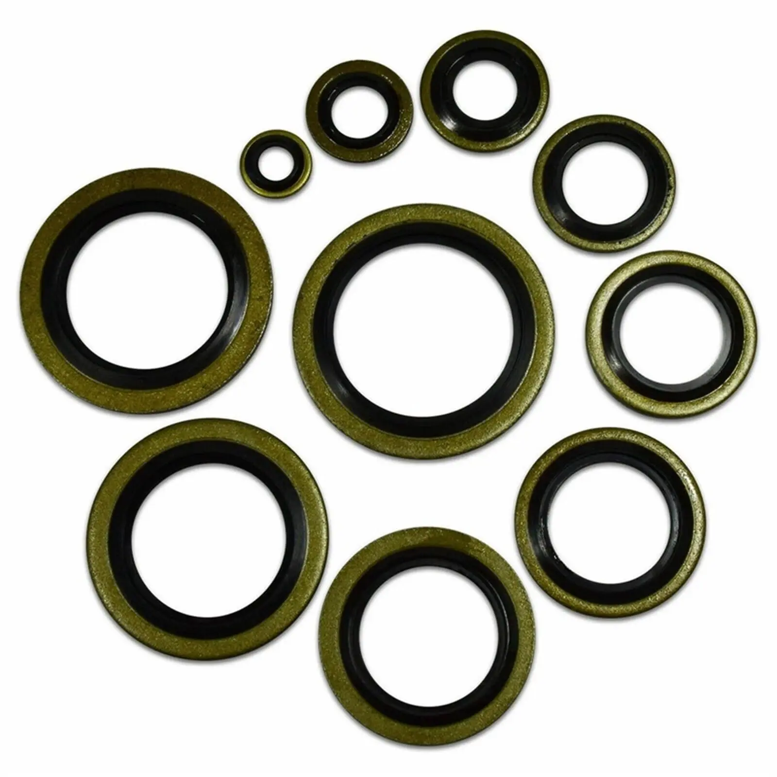 100 шт., набор уплотнительных колец склеенным уплотнением, винт для слива масла, комбинированный набор уплотнений с шайбой M6 M8 M10 M12 M14 M16