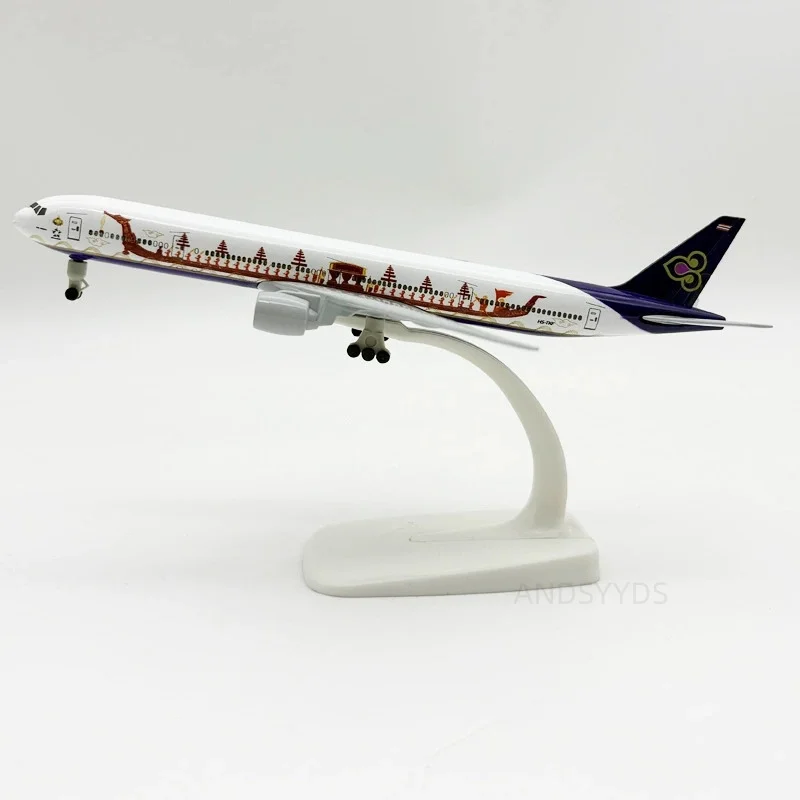 20cm Souvenir Plane Toy Thai Dragon Boat B777 Miniature Airplane Model Metal Alloy Replica Collectibles Gift By Aviation