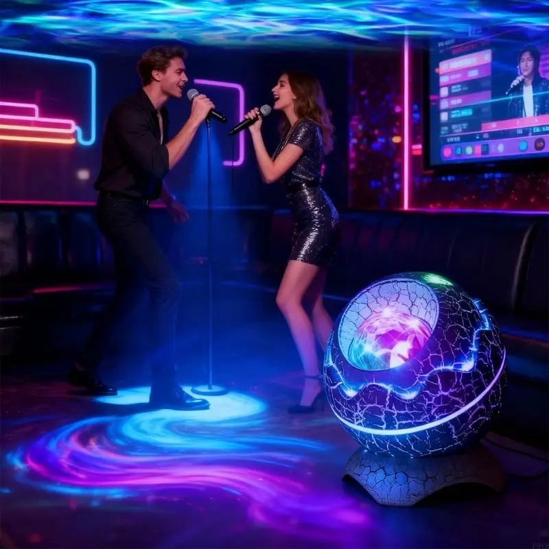 Dinosaurier Eier Projektor Licht mit Fernbedienung Lautsprecher Mehrere Effekte Nachtlicht Für Schlafzimmer Wohnzimmer P9YB