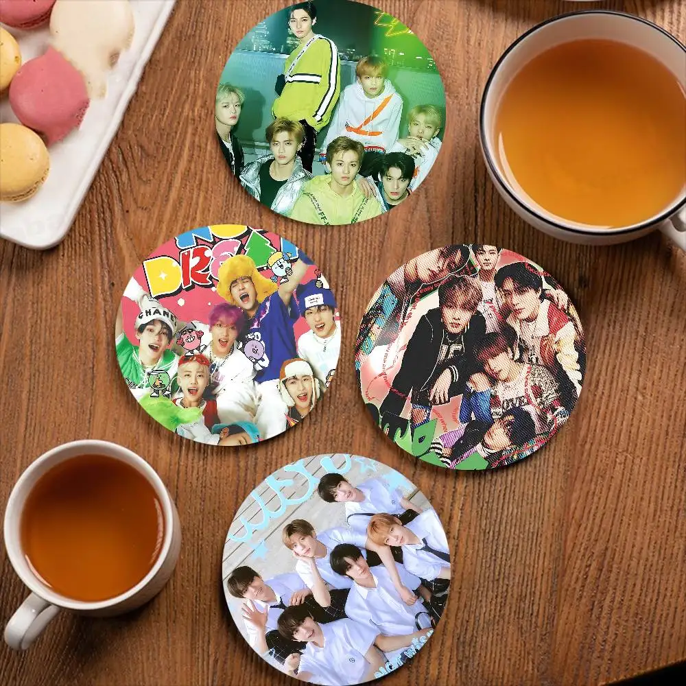 K-Kpop NCT DREAM Themed Wooden Coaster Non-Slip Heat-Resistant Fun Dining Table Decoration Cafe Restaurant Gifts
