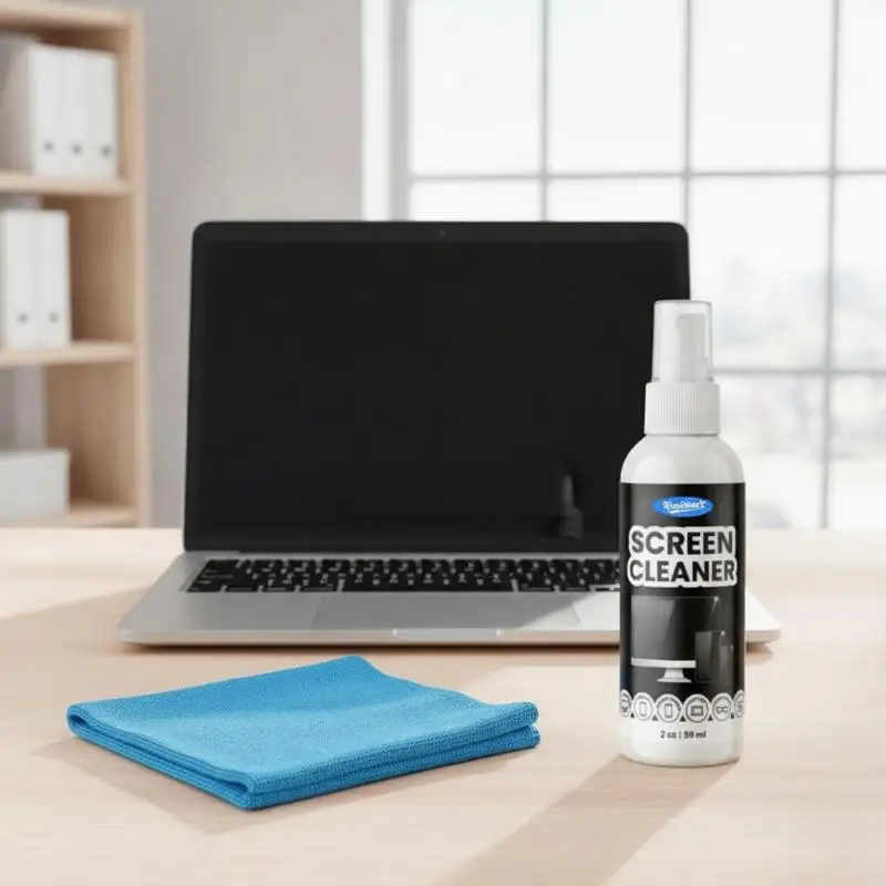 Screen Cleaner Kit with Polishing Cloth, Streak-Free Screen Cleaning Spray for Laptop Phone Monitor TV Electronic Screen Device