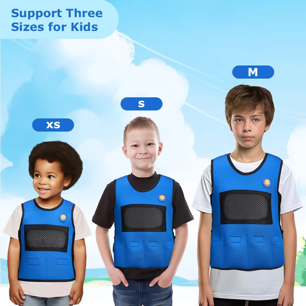 Sensory Weighted Vest for Kids for Autism Hyperactivity Mood Processing Disorders Children Breathable Comfort Compression Vest