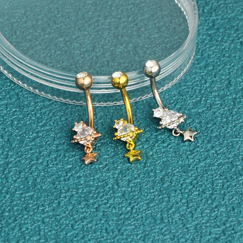 Stainless steel Belly Button Ring wholesales navel bar Bat Fox Navel Piercing Heart Devil Belly Ring Belly Button Piercing Ombli