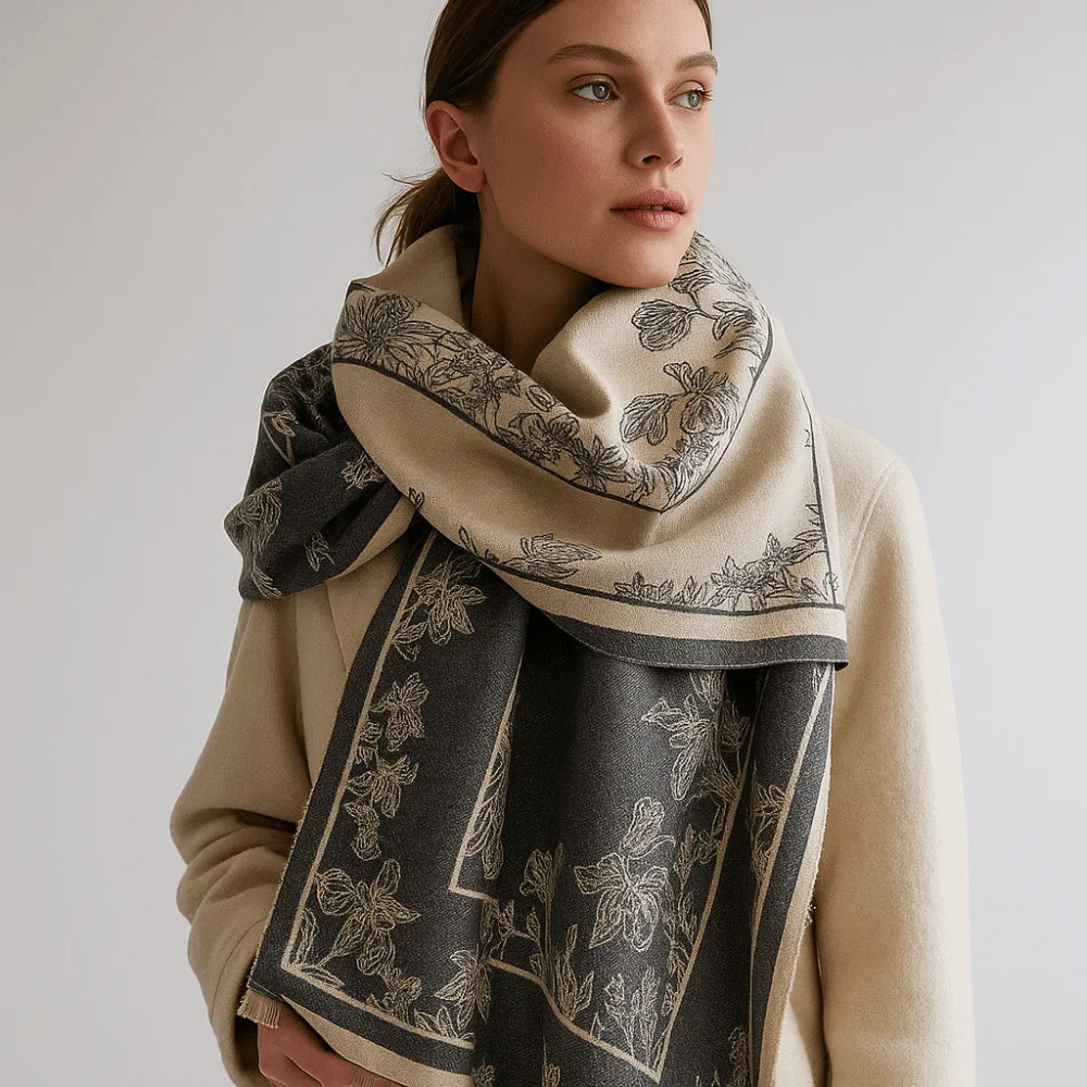 

Cozy Retro Faux Cashmere Scarf Luxury Thick Women Wraps Warm Pashmina Shawls Winter Season