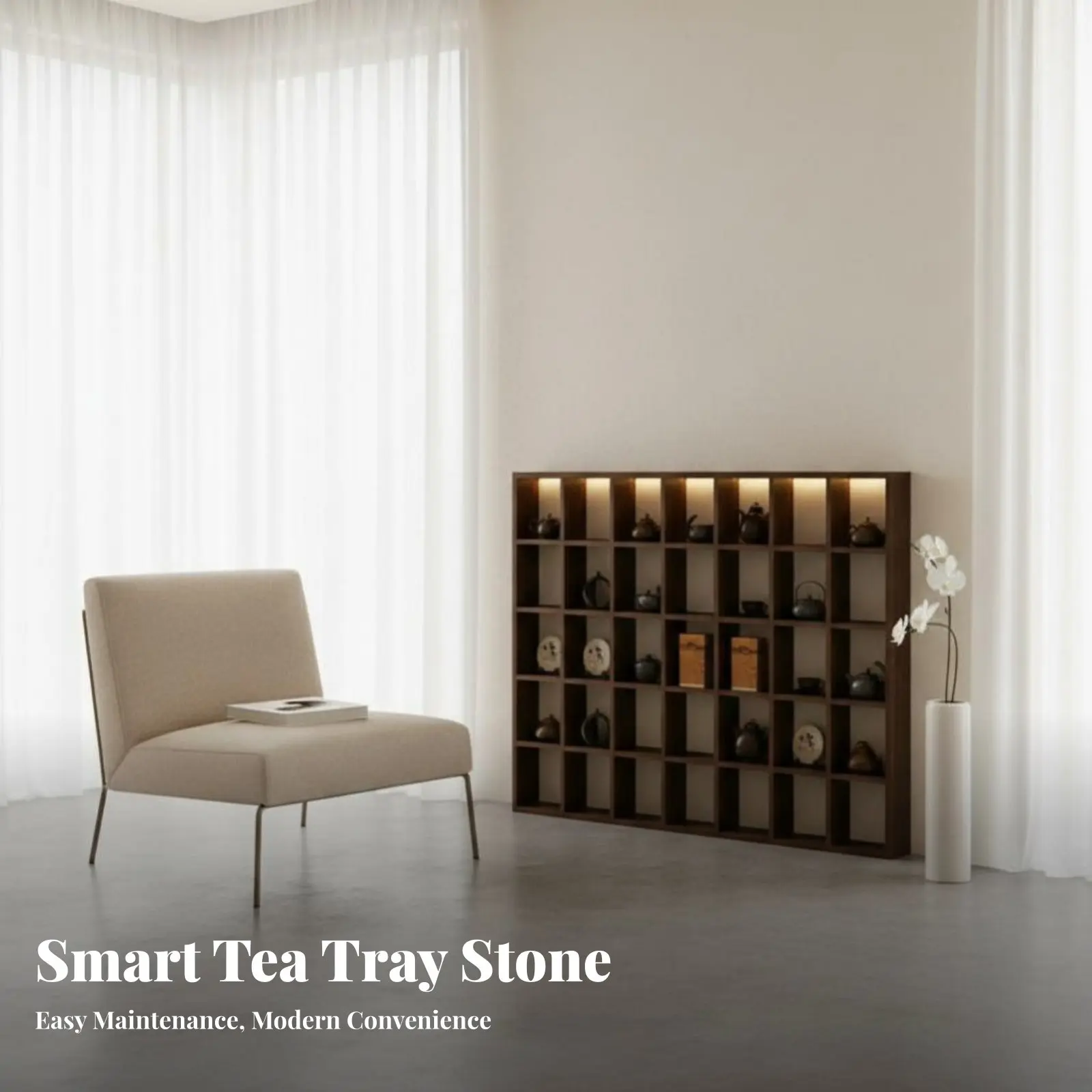 

Станция для чаепития Low Tea из массива дерева, минималистичный дизайн, компактная, для дома, взрослых, балкона
