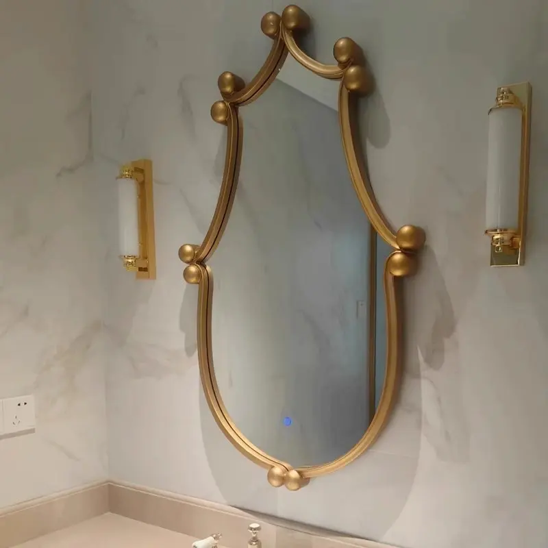 Aesthetic Girls Mirror Vintage Modern Luxury Bathroom Mirror Dressing Table Twisted Wonderland Espelhos Living Room Decorations