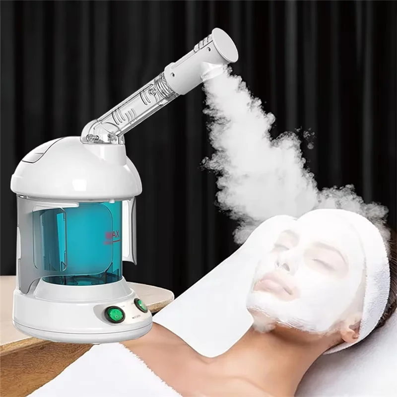 Vaporizador facial iónico, pulverizador de niebla facial portátil, vaporizador profesional personalizado para hidratación profunda y limpieza, enchufe europeo-A77G