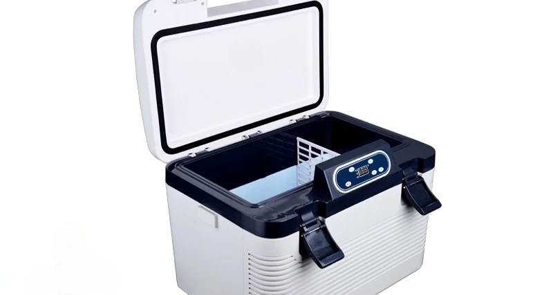 JMZ Car Refrigerator 19L Portable Mini Fridge for Travelers Camping Truck Drivers Compact Electric Cooler Box 12V 24V DC