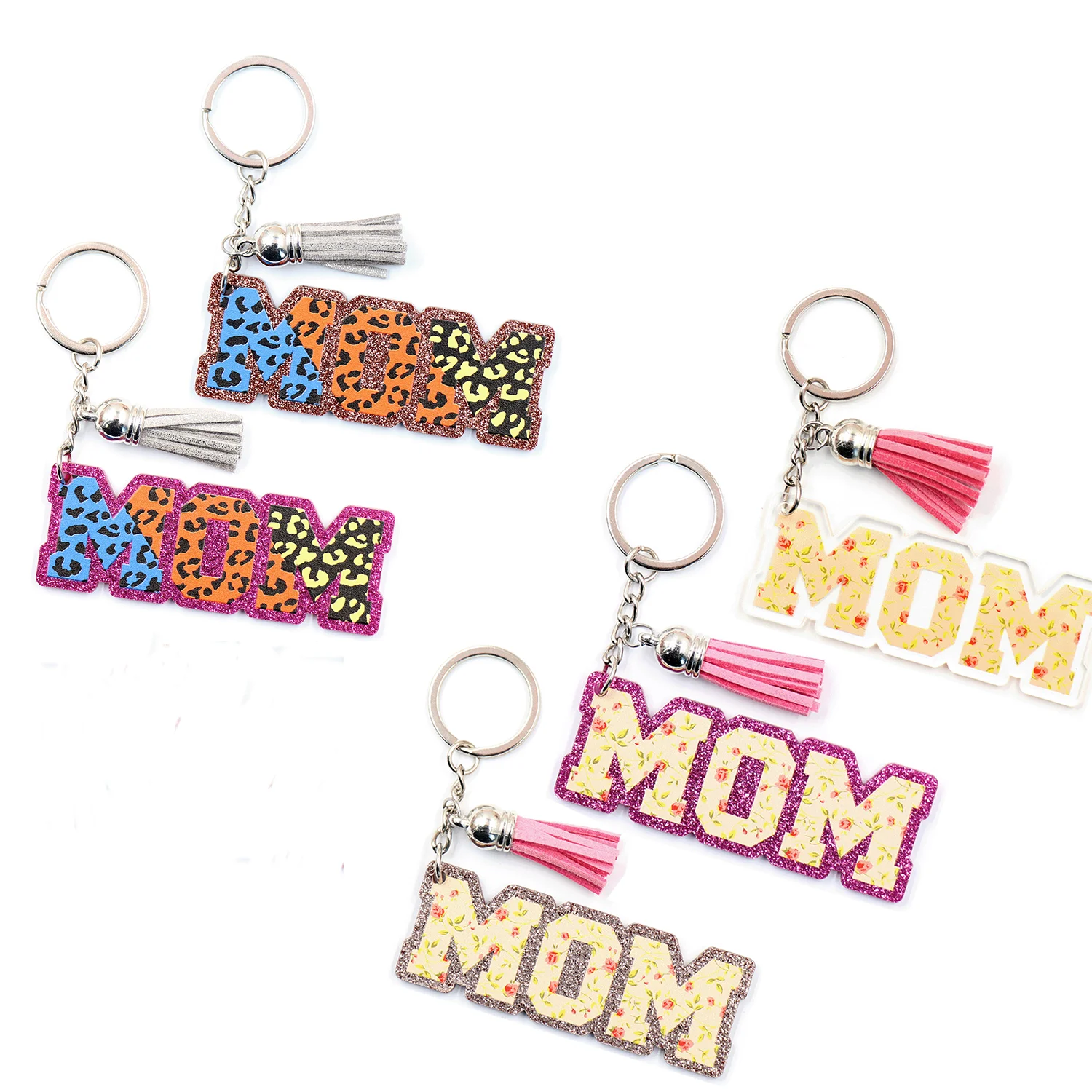 3inches Mom Keychain,Mom gift, Glitter Acrylic Keychain