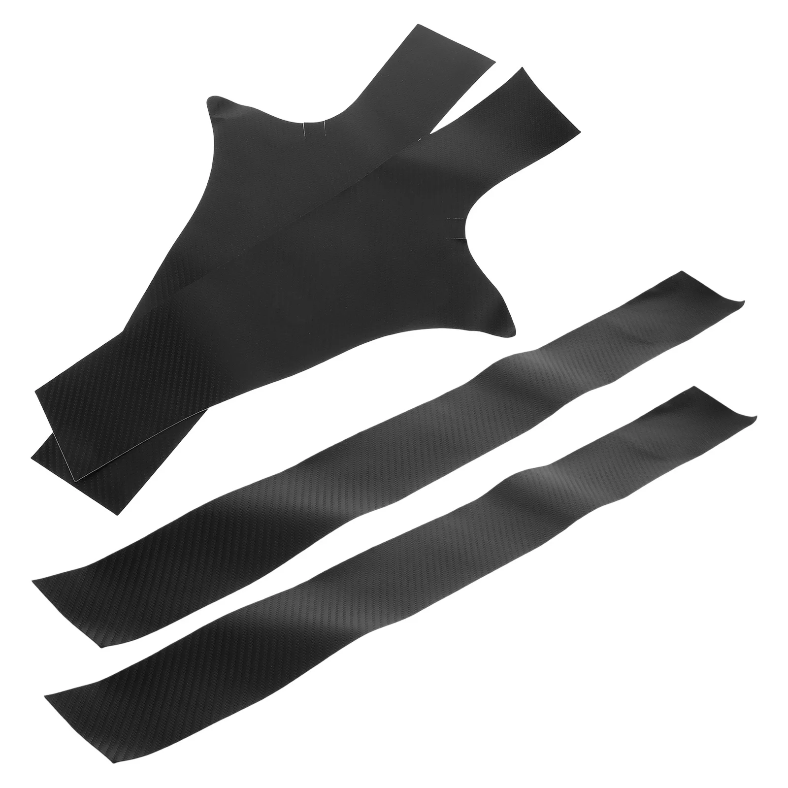 

4pcs Carbon Fiber Door Sill Protectors Scratch Resistant Self-Adhesive Car Door Step Protector For Easy Install Vehicle