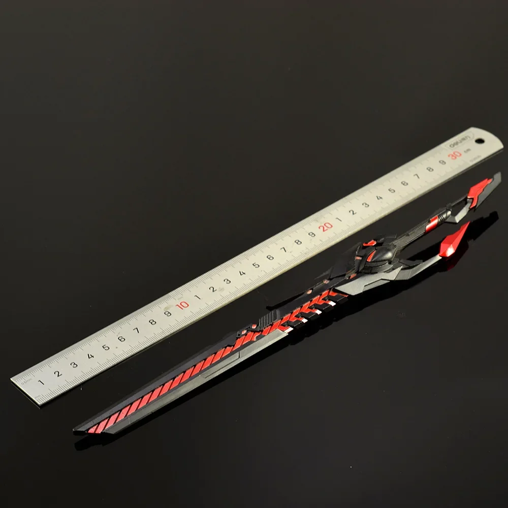 30 cm geschwalzene Sternwaffe, Shadow Seven Knife, Spielperipherie aus Metalllegierung, Ornament Ninja Katana, Sammlung Geschenkspielzeug für Jungen