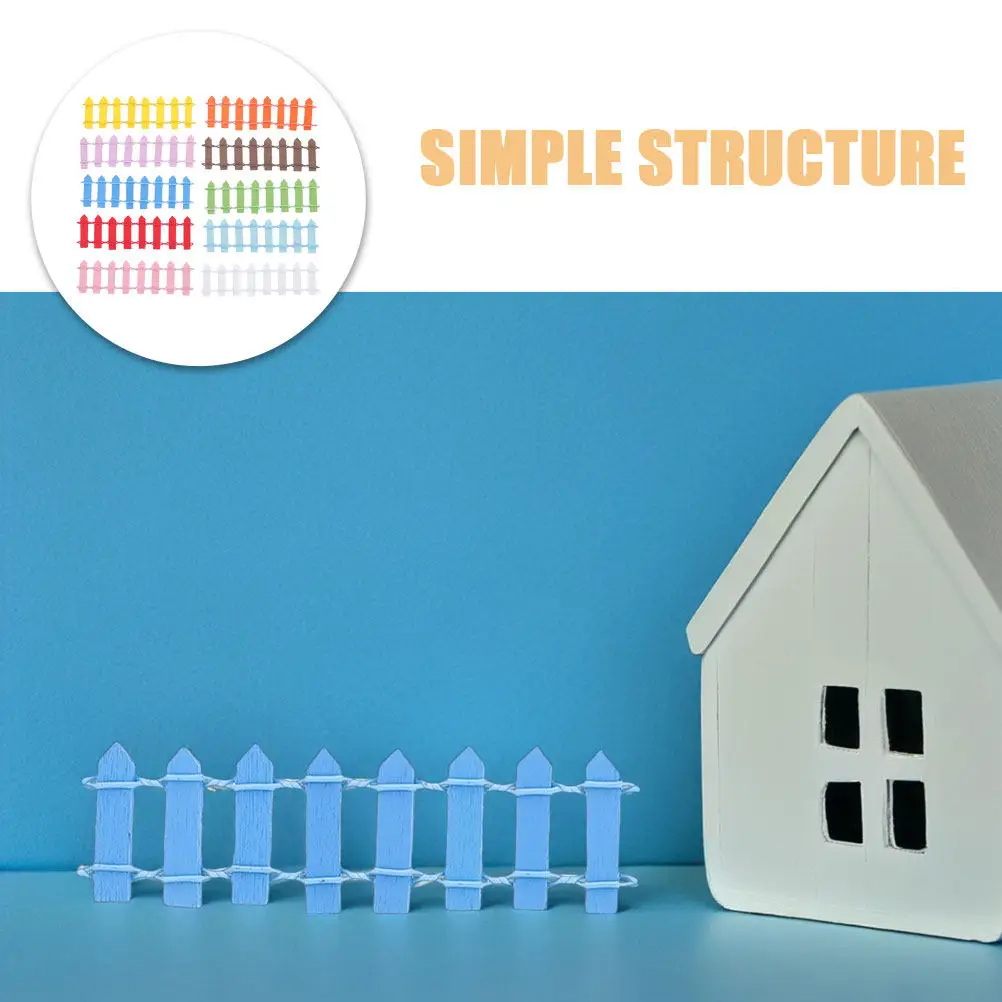 30Pcs Micro Landscape Miniature Fence Flexible Picket Fence Simulation for DIY Garden Scene Succulent Pot Decor
