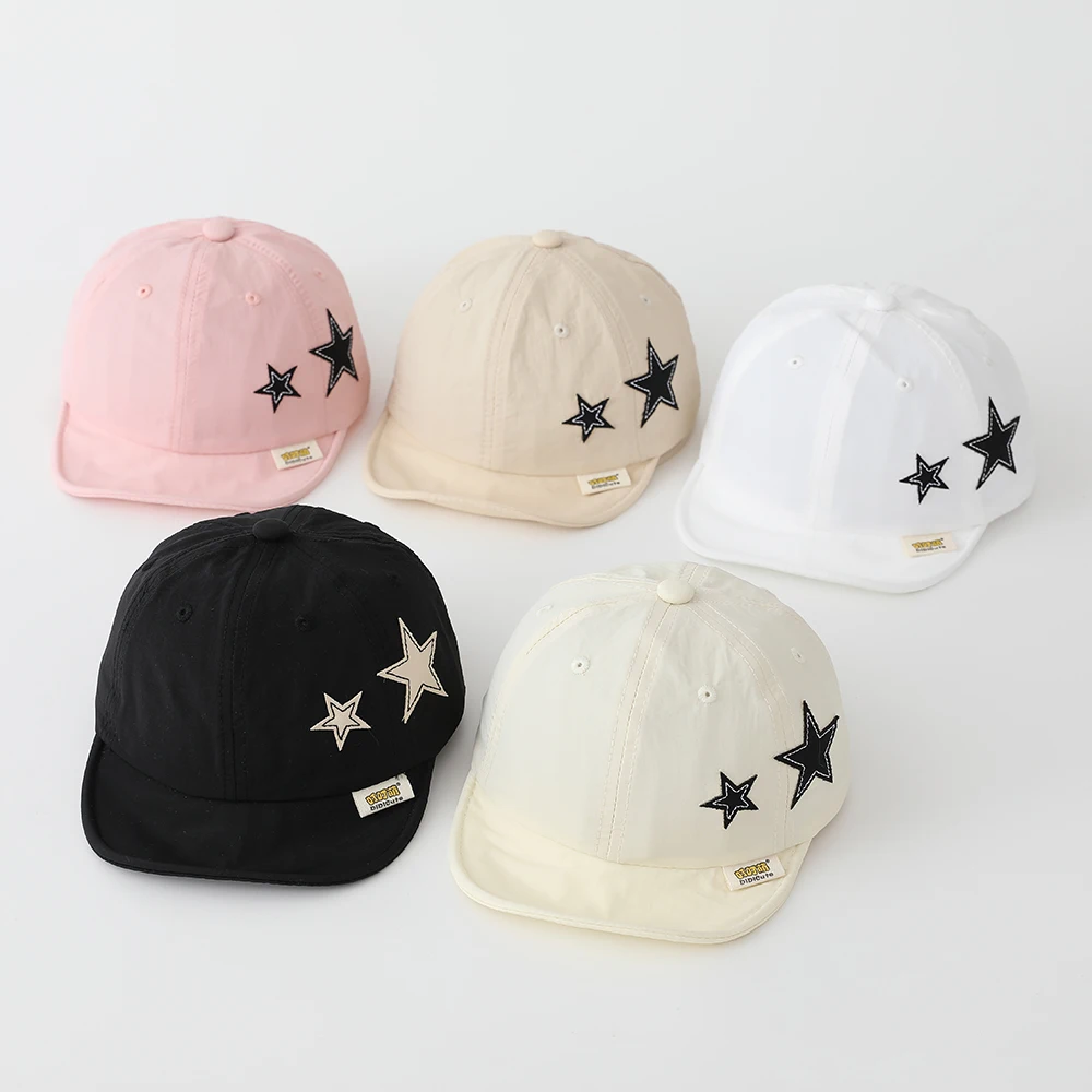 Korean-style fashionable embroidered star quick-drying soft-brimmed baseball cap - ideal for casual outings and sun protection view 6