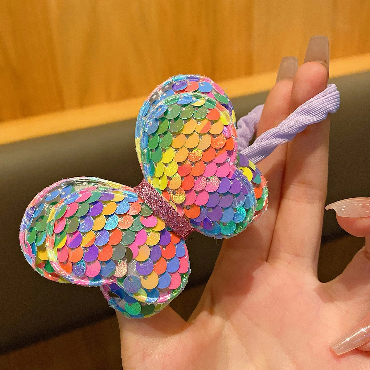 3pcs Princess Baby Girls Elastic Hair Bands Hairpins Colorful Shiny Bow Hair Clips Cute Kids Headwear Children Hair Accessories image 6