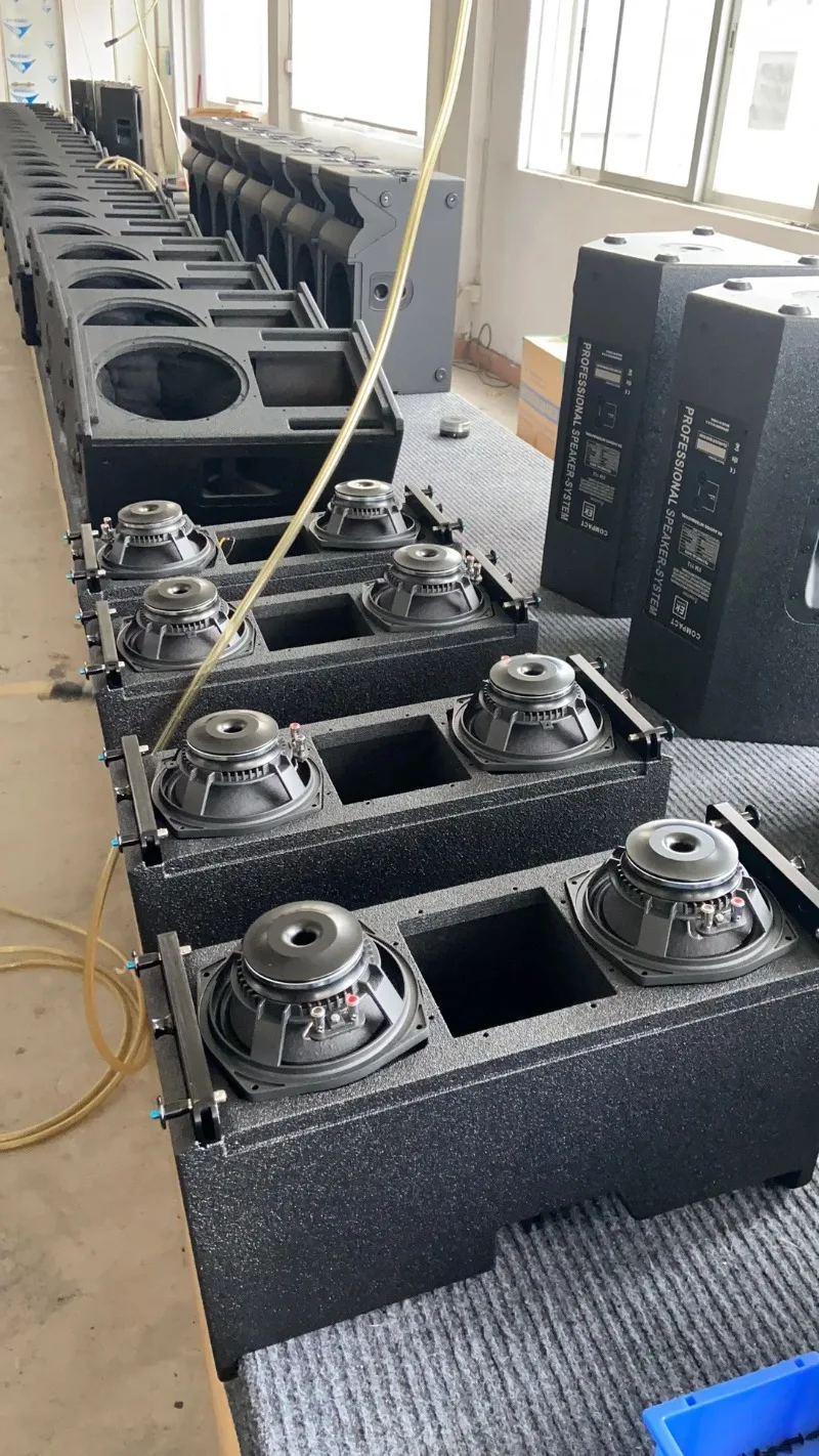 Professional Sound RoomPortable Dual 6.5-inch Line Array Speakers Sound Reinforcement System Speakers Outdoor Home Sound System