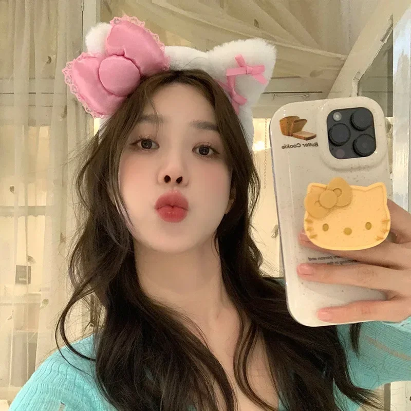 Bandeau en peluche imprimé léopard Y2k, 1 à 20 pièces, oreilles de chat, Kawaii, ornement de cheveux pour fille, couvre-chef, accessoire de cheveux à la mode Lolita, cadeau de fête
