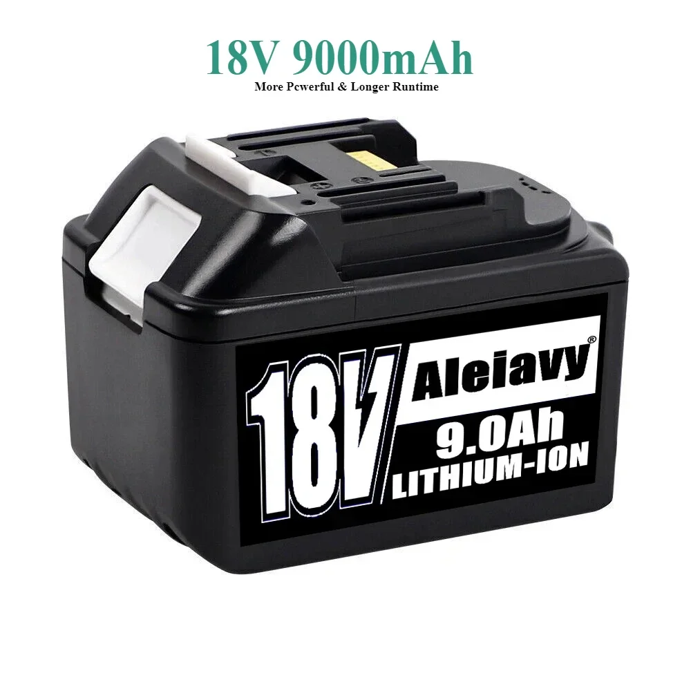 Aleaivy BL1860 baterai isi ulang 18 V 9.0Ah baterai Lithium untuk Makita 18 v baterai BL1840 BL1850 BL1830 BL1860B 3.0Ah 6.0Ah