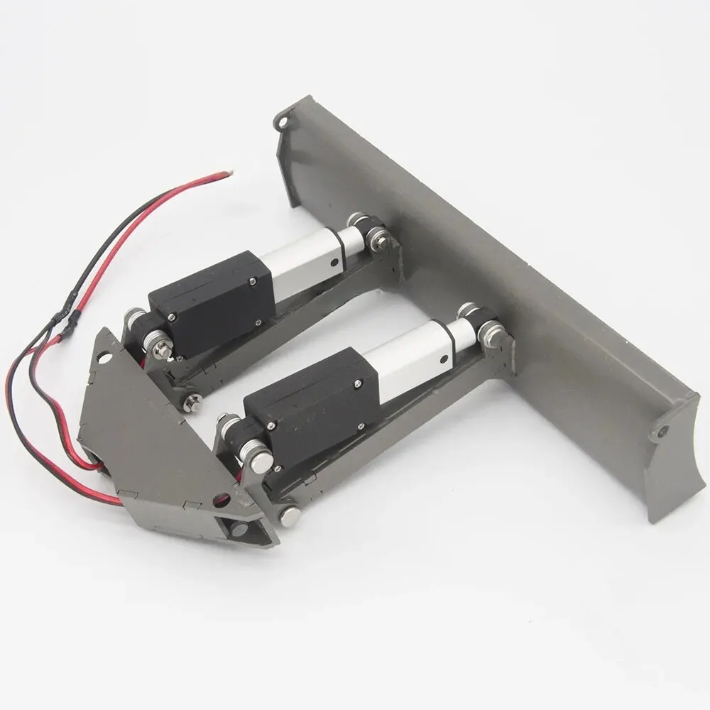 RC Excavator Metal Front Dozer Blade Bucket Attachment Fit E111 E010 Upgrade Parts for Hydraulic/leadscrew Model Toys