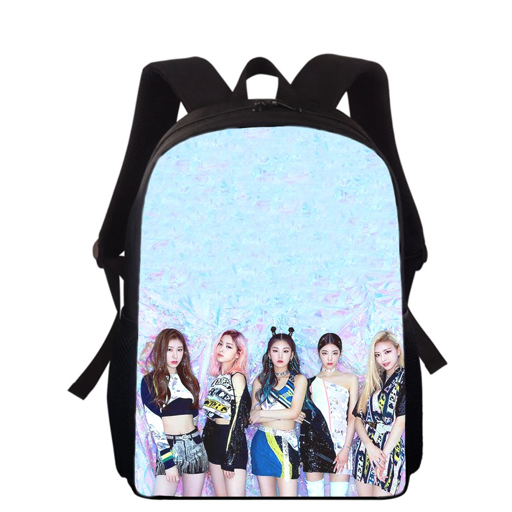 KPOP ITZY-mochila con estampado 3D para niños y niñas, morral escolar de 16 pulgadas, bolsas para libros