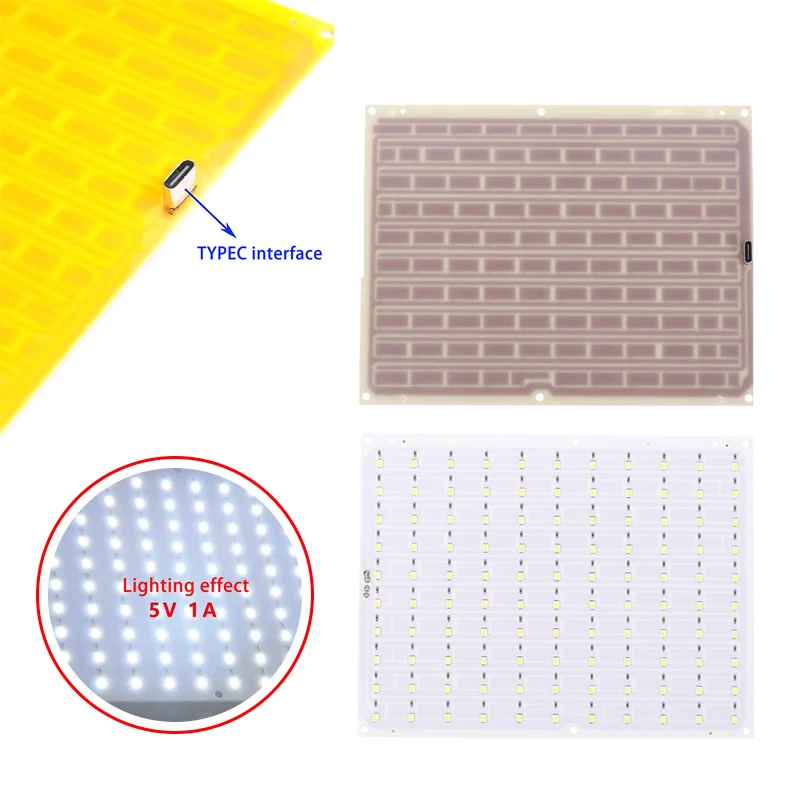 

LED Light Source Low-voltage Lights Board 5V 1A USBC Power Supply 110Bit Compatible Bambu Relief Frame Backlight Board 150x120MM