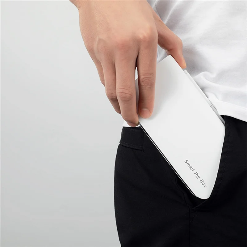 1 PCS Smart Pille Dispenser Medizin Pille Box Organizer Für Lagerung Organizer Container Für Pillen Box (Weiß)-N33R