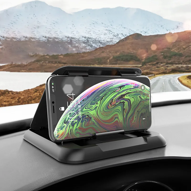 Universal Car Phone Holder Car Dashboard Anti-Slip Silicone Phone Holder Adjustable Smartphone Support