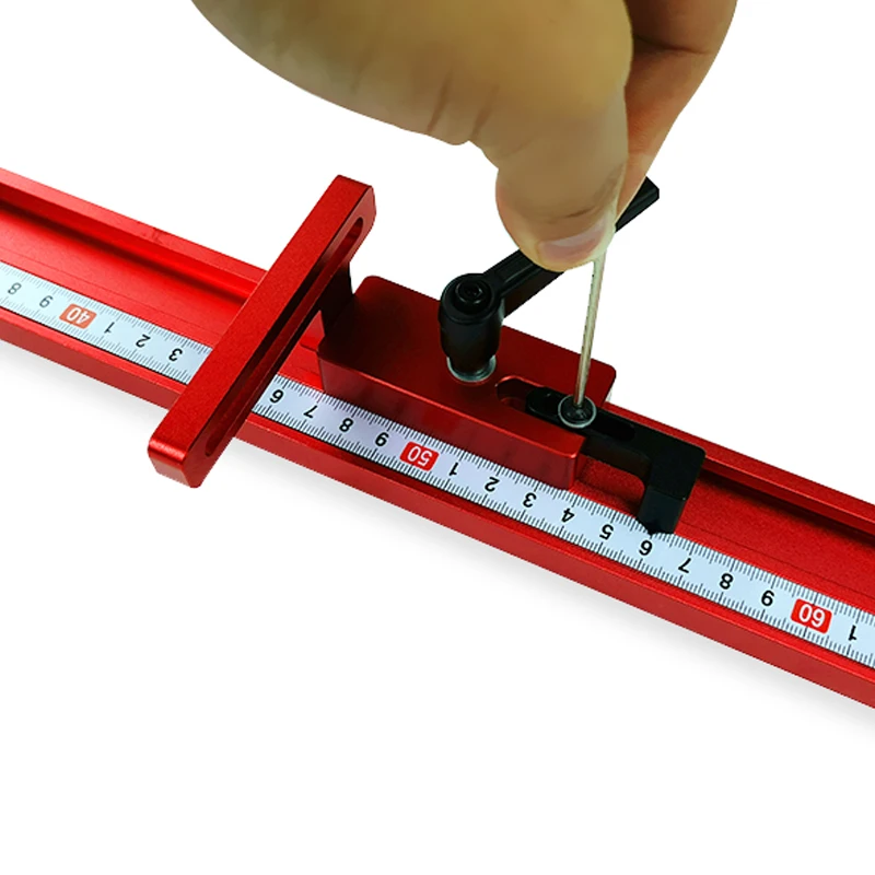 T Slot Miter Track Stop Block Alloy Limiter Woodworking Table Saw Sliding Bracket Miter Gauge Fence Connector Stopper view 6