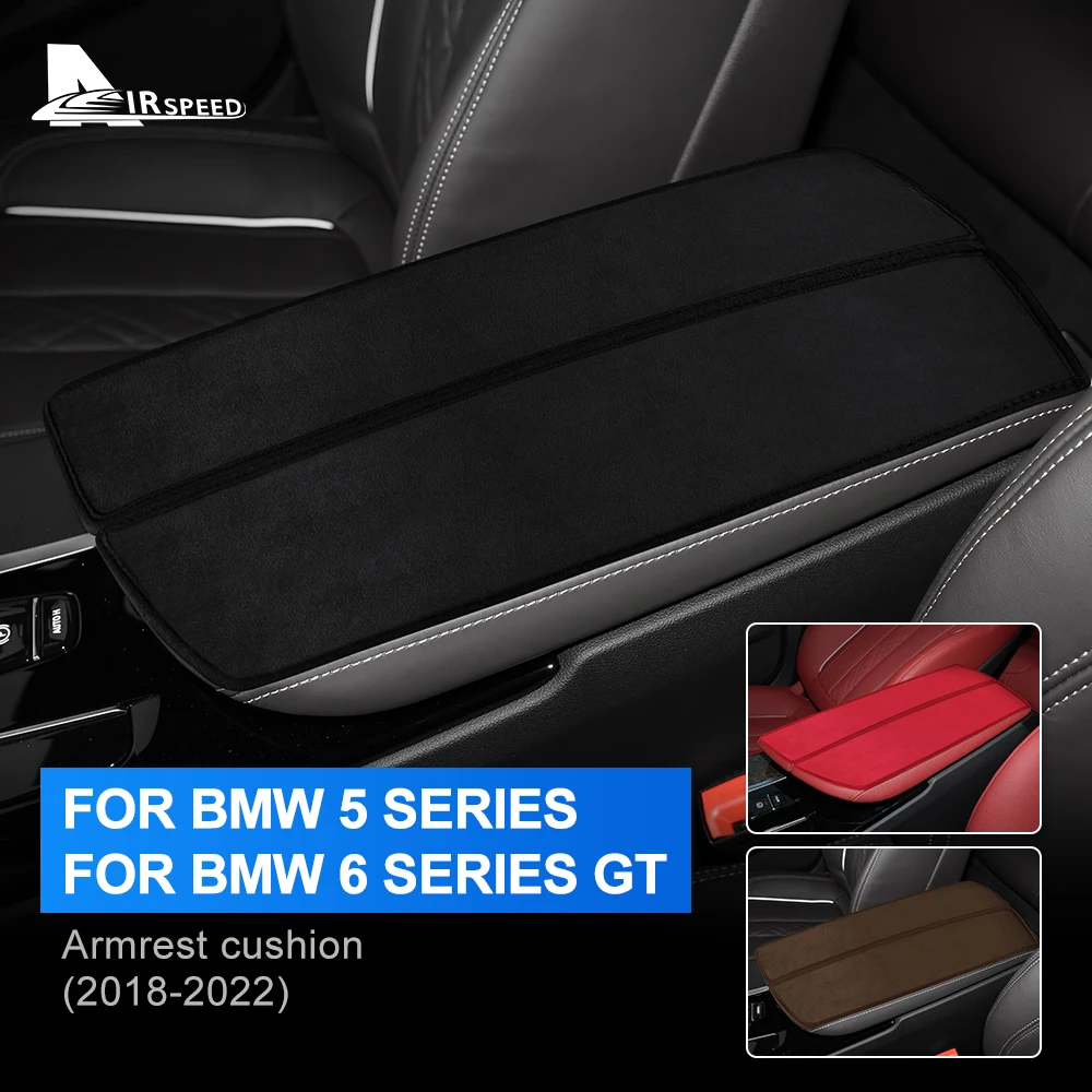 

Car Armrest Cushion Center Console Armrest Box Mat For BMW 5 6 Series GT 2018-2022 G31 G30 G32 Interior Suede Cover Accessories