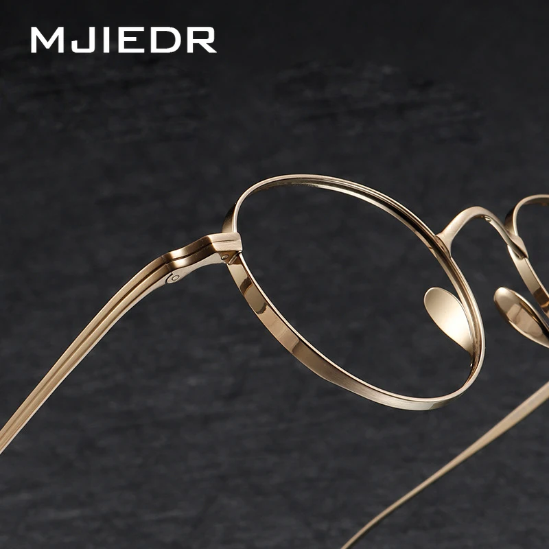 

Pure Titanium Glasses Frame Men Vintage Round Eyewear 2024Ｎew Ultra Light Small Size Spectacle Optical Prescription Eyeglasses