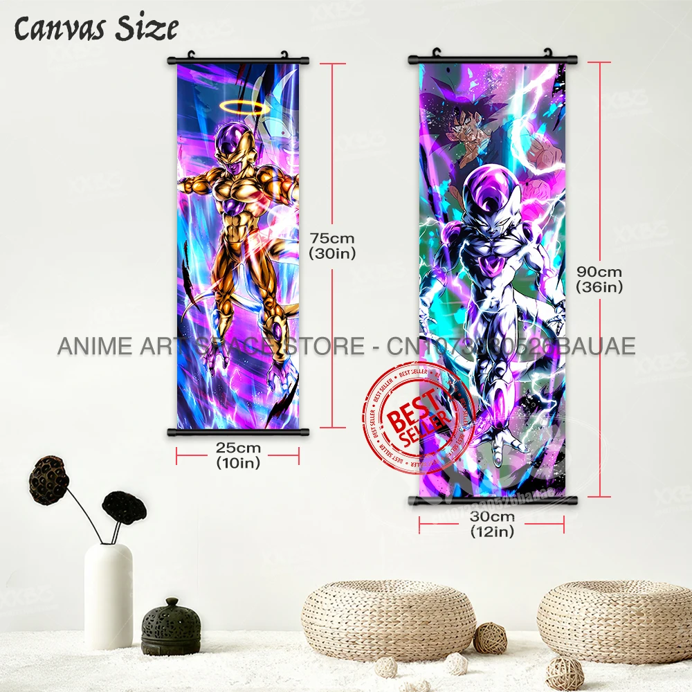 Japanische Anime Dragon Ball Super Home dekorative hängende Malerei Son Goku Scroll Bild Yamcha Bardock Poster Goten Room Decor – Detail 5