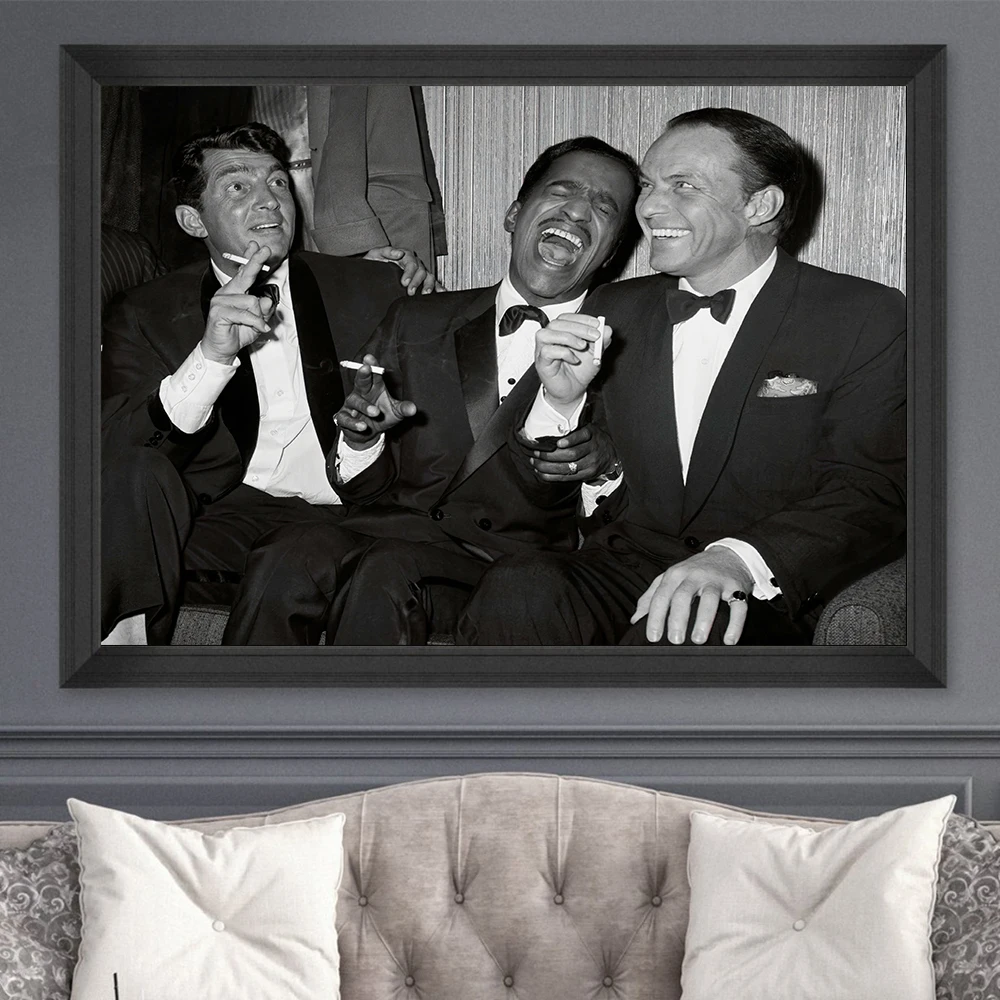 Rat Pack Photography Poster Art Print Frank Sinatra Dean Martin Sammy Davis Jr Rat Pack Canvas Painting Wall Art Picture Decor