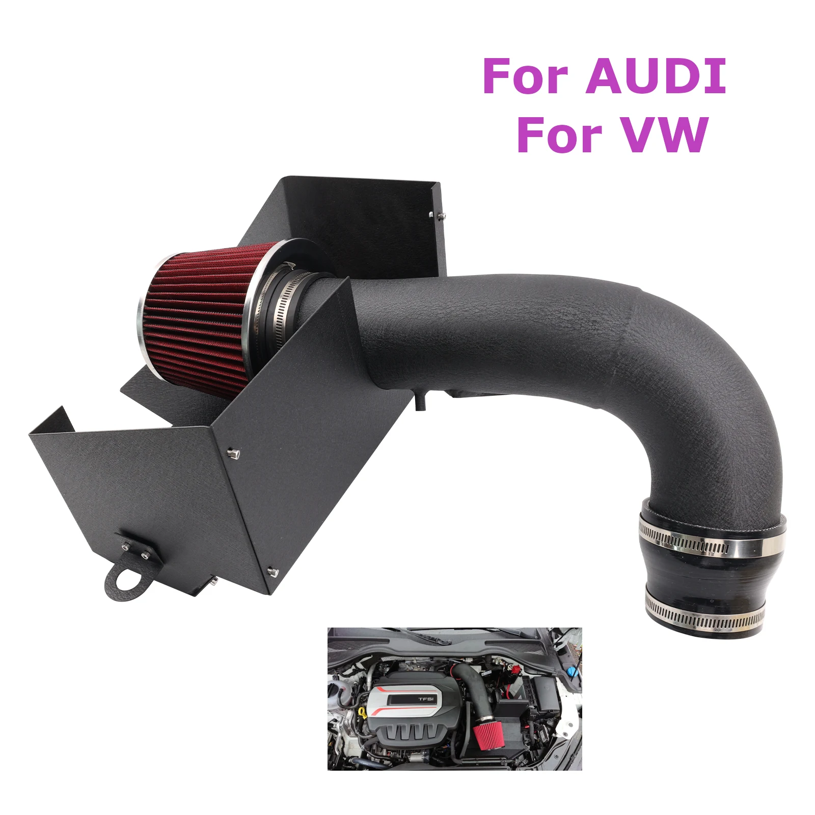 Para vehículos sin Sensor MAF Kit de admisión de aire frío para VW Jetta GLI (2019 – 2023) para Audi A3 TT (2015 – 2021) aumentar el aire de admisión
