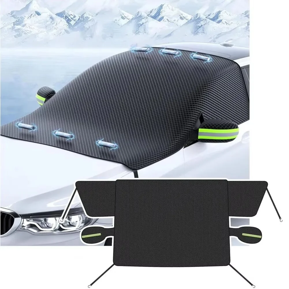 Car Snow Shield Winter Car Snow Shield Magnet Thickened Oxford Cloth Snow Shield Front Windshield Snow Shield