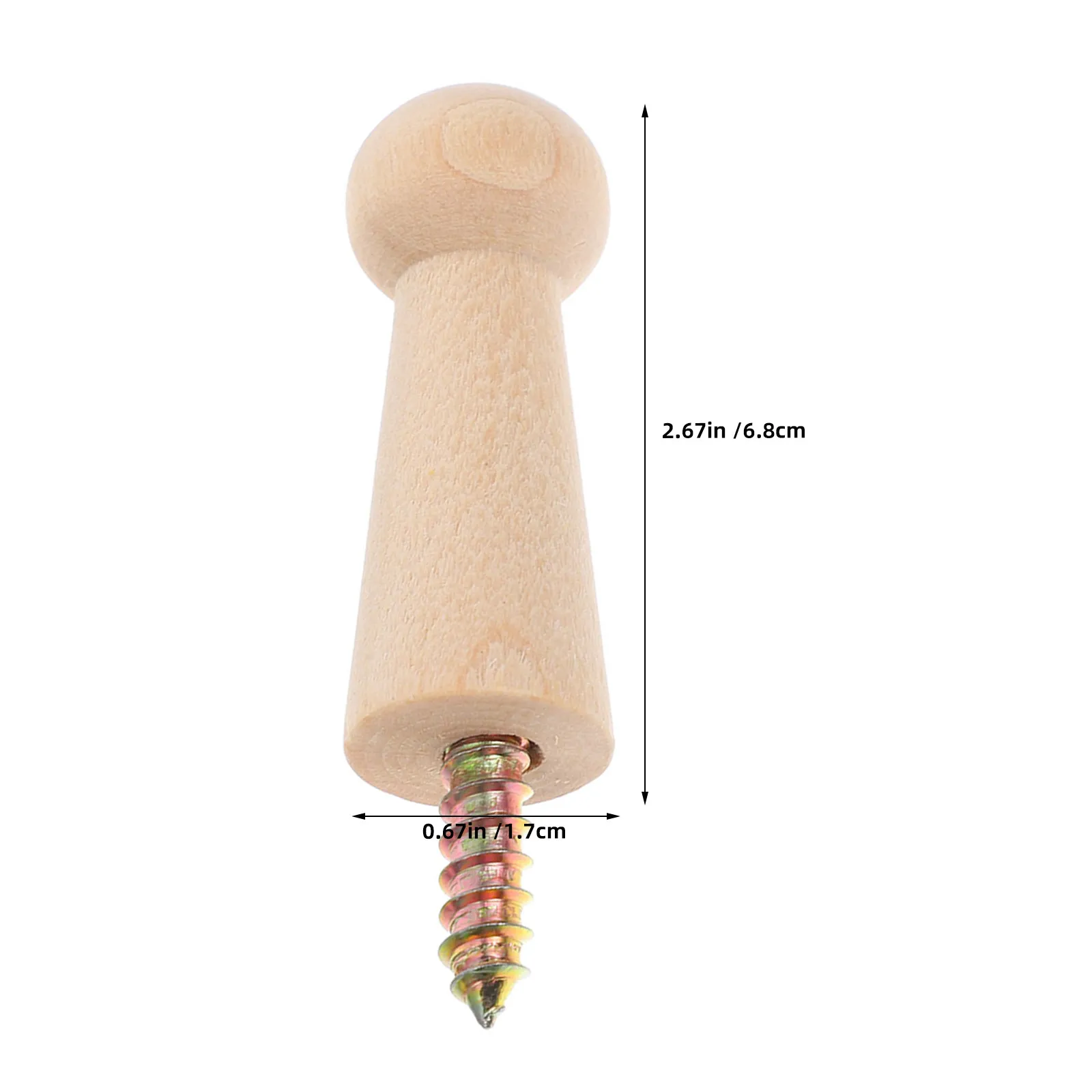 16Pcs Natural Wood Shaker Peg Hooks Unfinished Screw-in Wall Mounted Wooden Coat Hooks for Towels Robes Hats Bags Bedroom