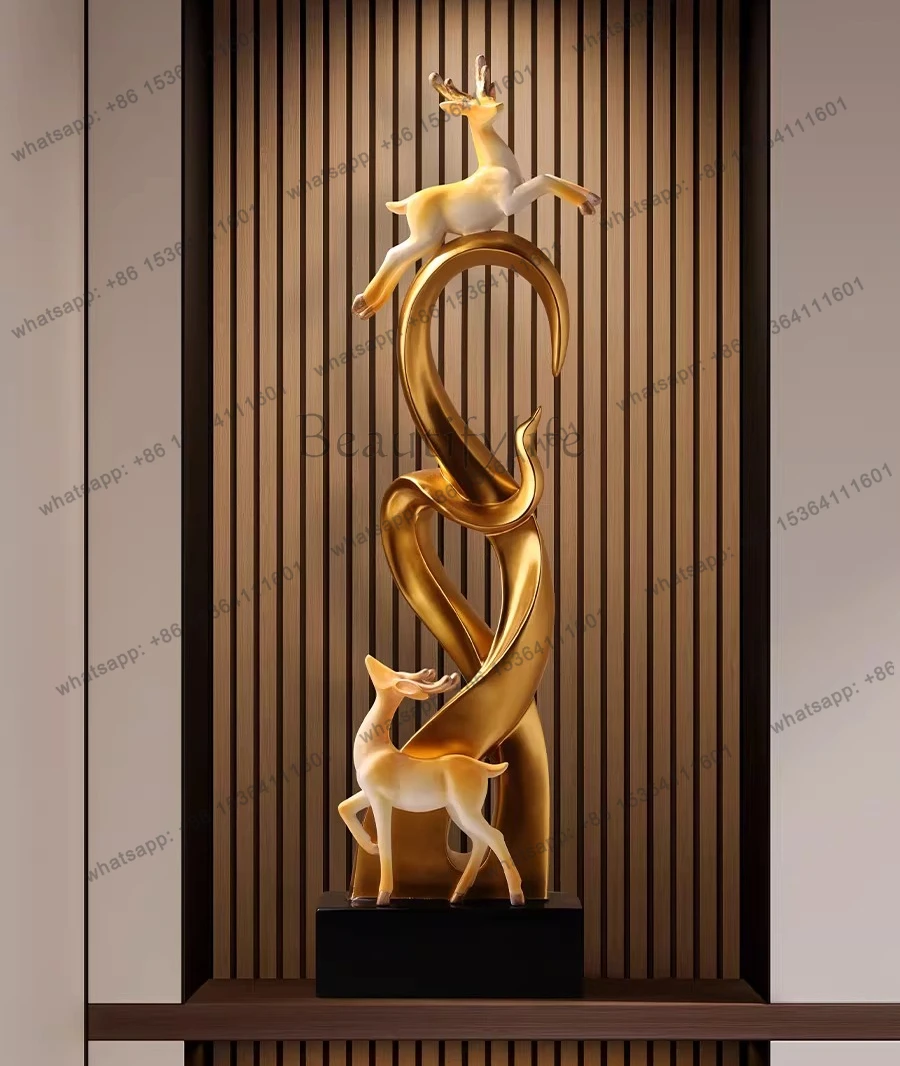 Entry entrance niche deer ornament living room TV cabinet decorative handicrafts light luxury high-end housewarming