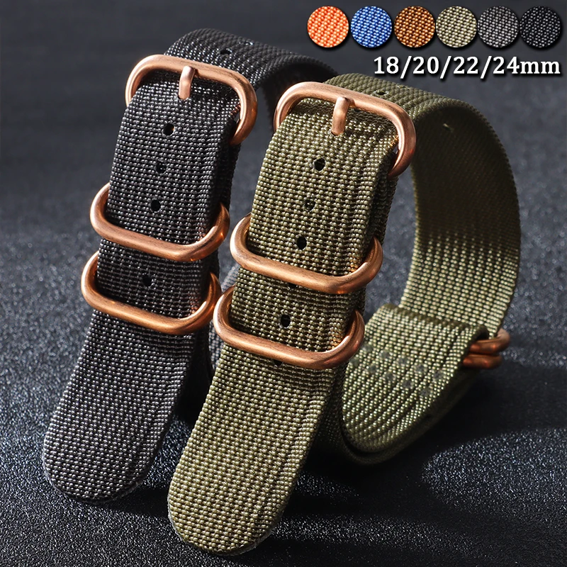 Seiko Watch 5 Sports - Bracelet de montre militaire en nylon