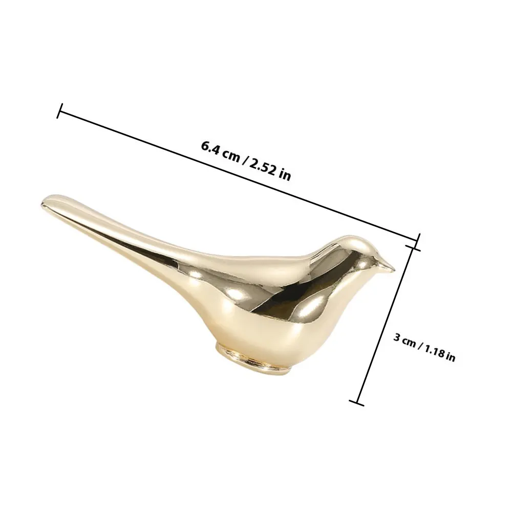 2Pcs Gold Tone Bird Style Pull Handles Metal Cabinet Knobs for Dresser Drawer Door Wardrobe Furniture Hardware Accessories