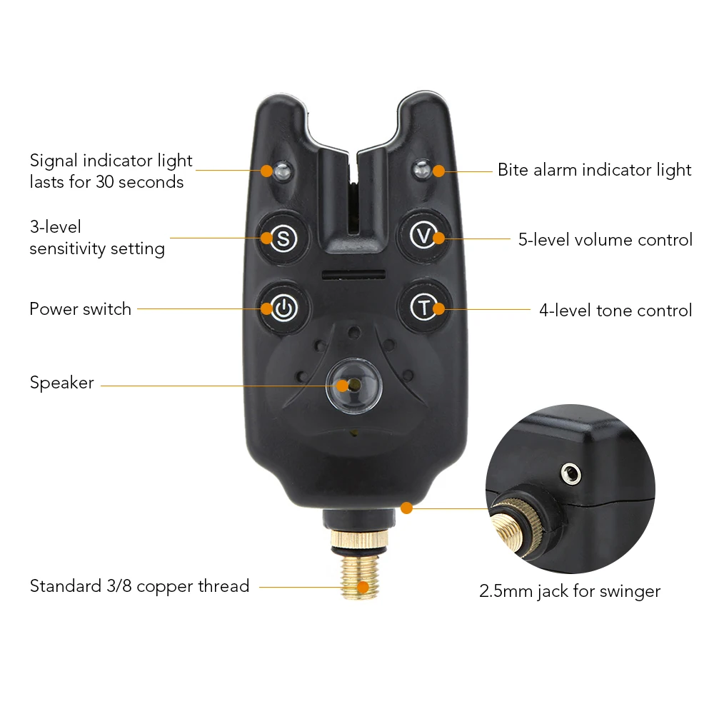 Adjustable Retractable Carp Fishing Rod Stand Holder with 3 Fishing Bite Alarms 3pcs Fishing Bait Swinger Fishing Tackle Set
