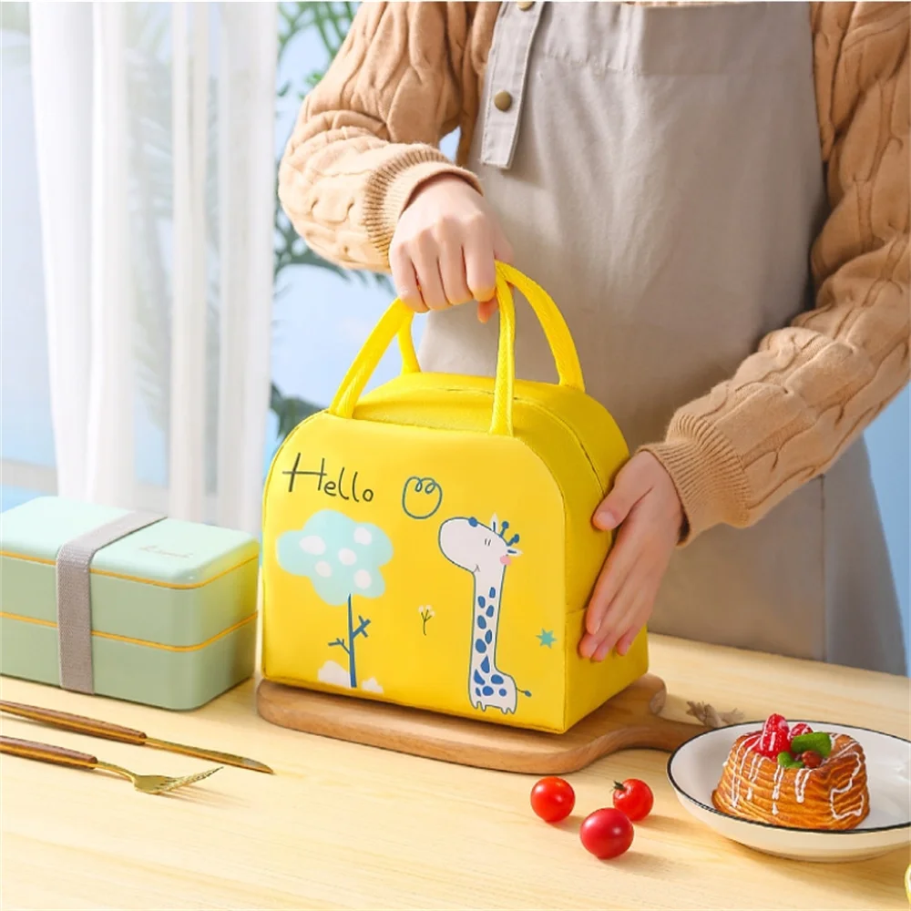 Cartoon Bento Bag Lunch Box Bag for Women Cute Pet Insulated Bag For School And Work Travel Storage Ice Bag Picnic Handbag