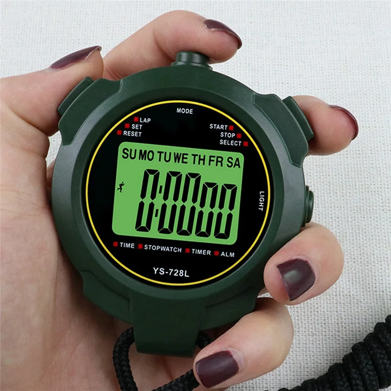 ABDE-30H Хронометр Ручной карманный секундомер Точность 0,01S Профессиональный цифровой спортивный секундомер ЖК-секундомер