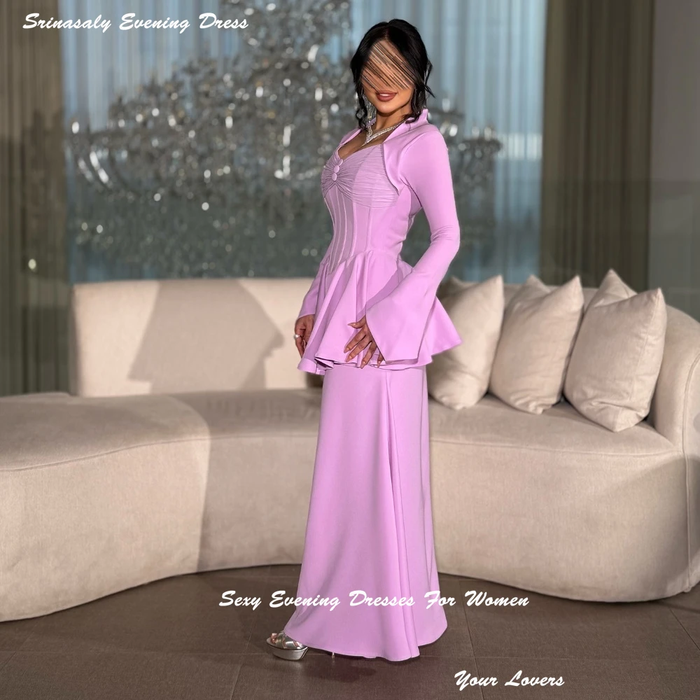 فساتين سهرة مخصصة بكشكشة أرجوانية للنساء المثيرات على شكل حرف a رداء حفلات الكوكتيل للمناسبات الرسمية مشد للحفلات الراقصة 2025