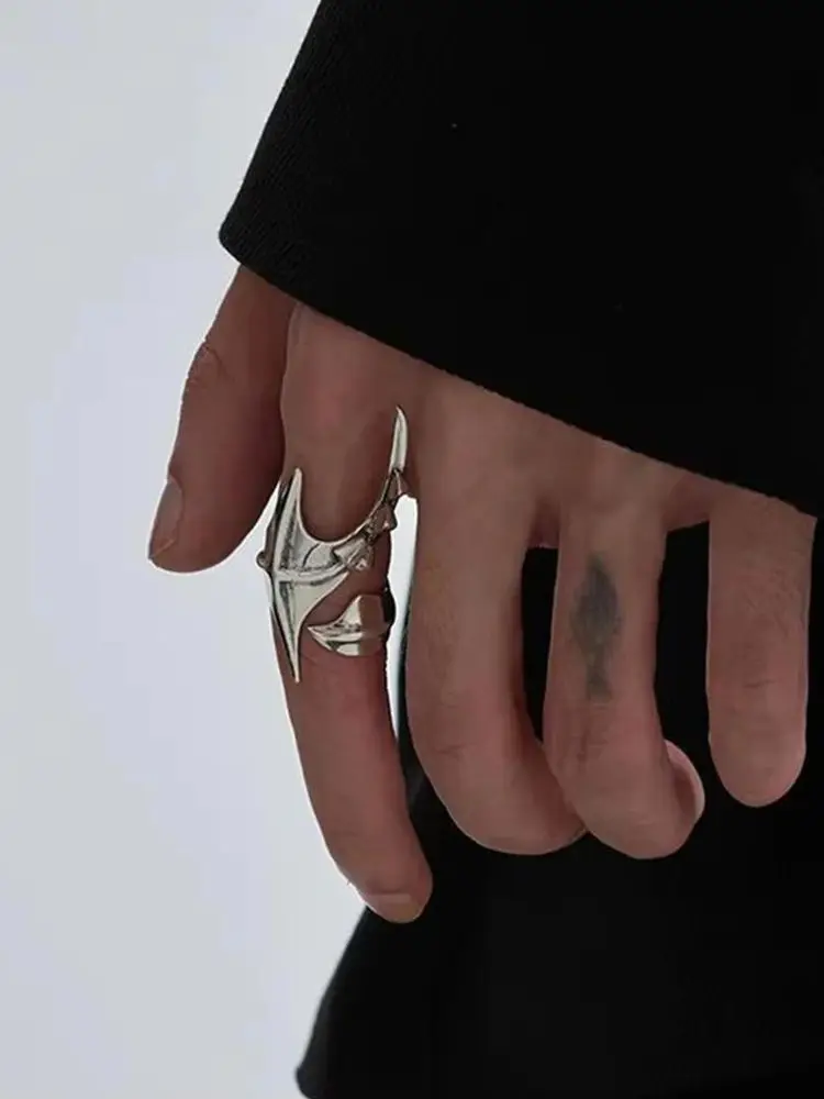 Cyberpunk Alien Unregelmäßiger Ring Unisex Hip-Hop Übertriebene Öffnungsringe Karnevalszubehör