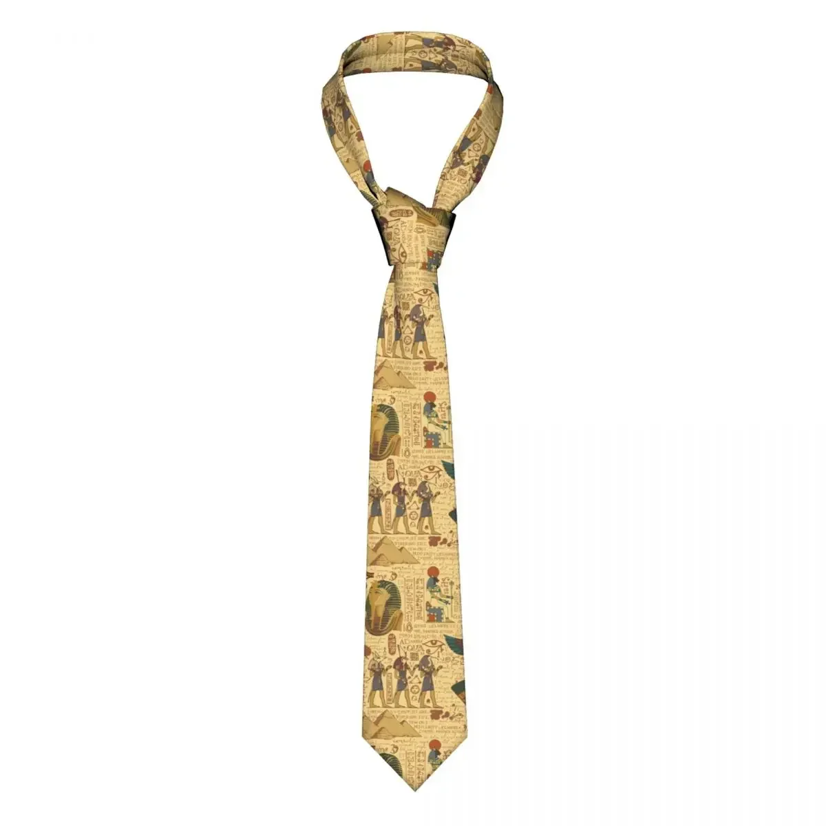 Décontracté flèche maigre egypte ancienne thème cravate mince cravate pour hommes homme accessoires simplicité pour fête cravate formelle