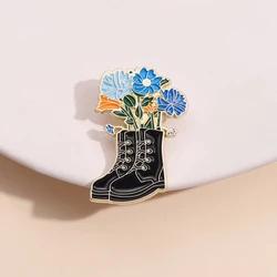 Magic Knight Boots Enamel Pin Exquisite Flowers Boots Badge Brooch Lapel Backpack Fashion Wholesale Accessories Jewelry Gift