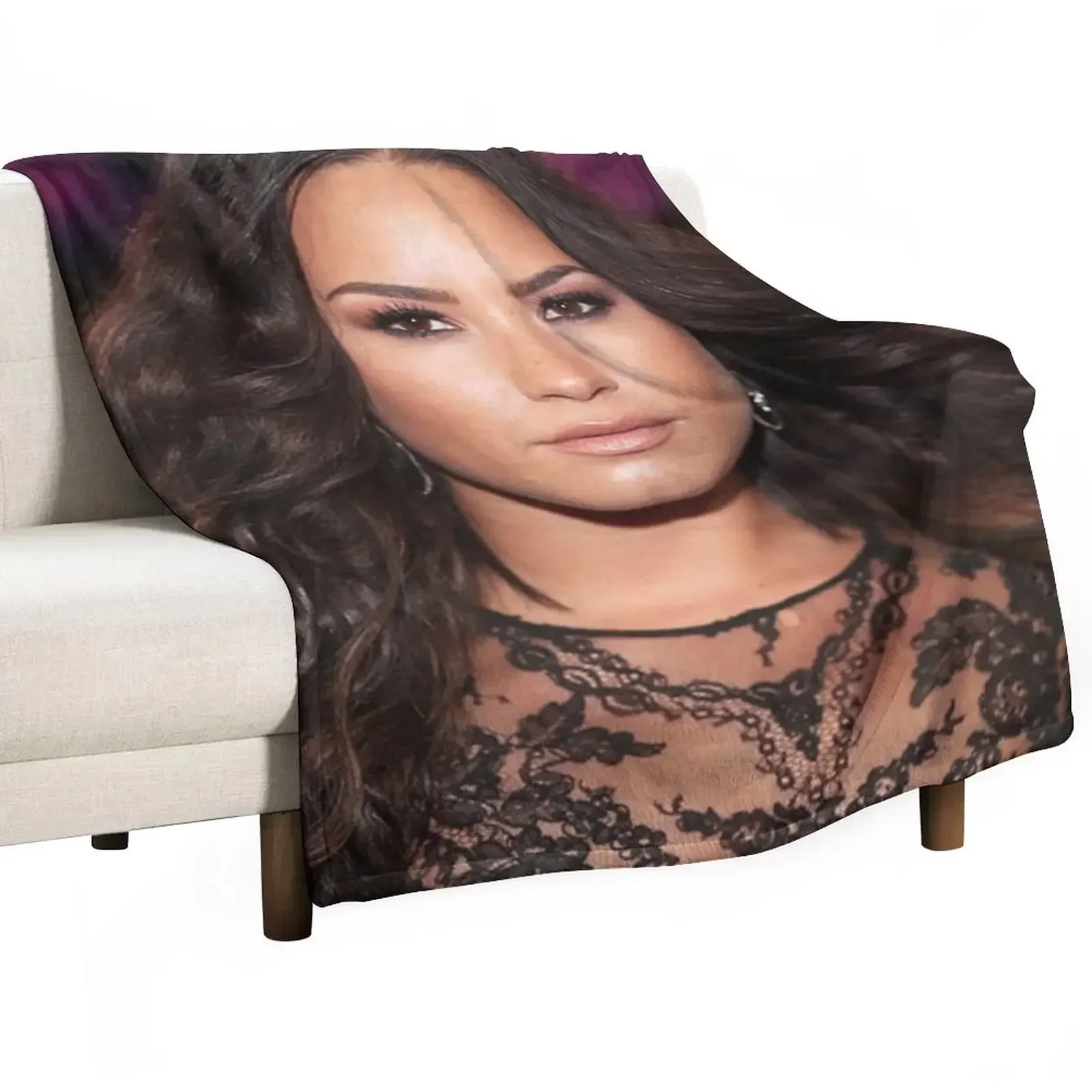 

Demi Lovato Paired a Beige Lip Throw Blanket Luxury Designers Blankets